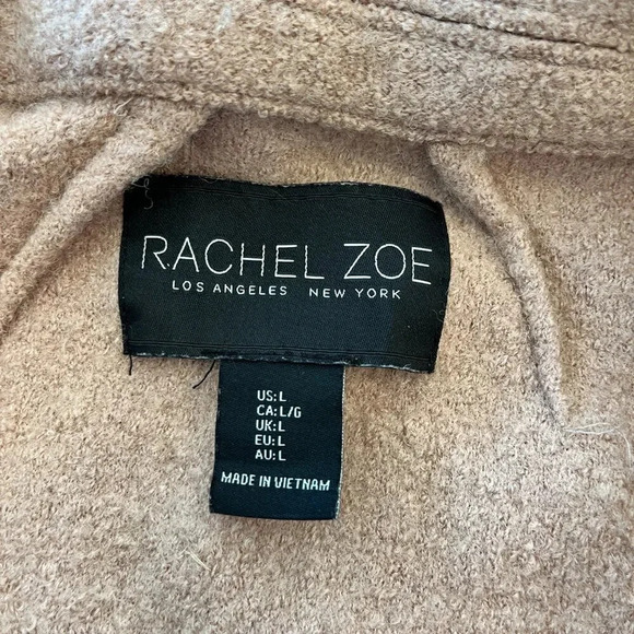 Womens Rachel Zoe Brown/Tan Wool Blend Cardigan Jacket - L - Picture 5 of 5